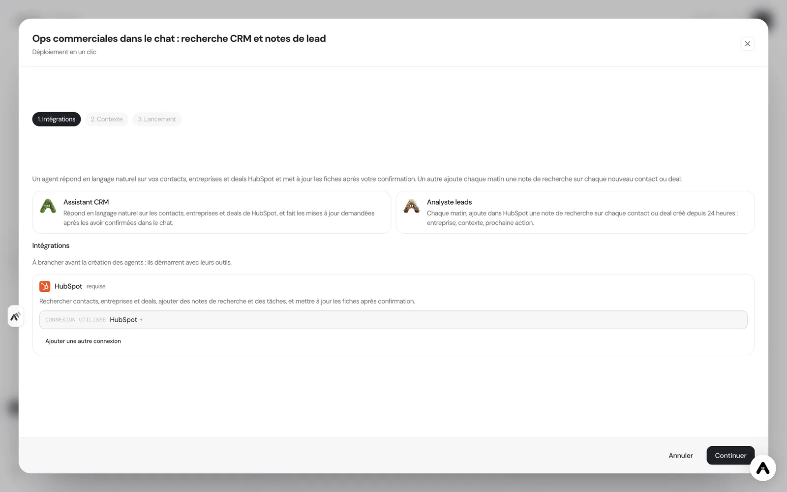 Scenario deployment window in Atako