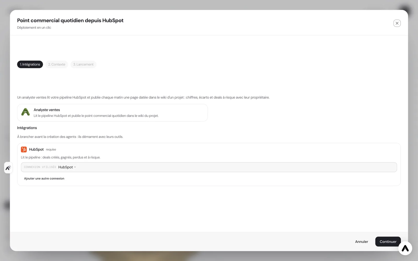 Scenario deployment window in Atako