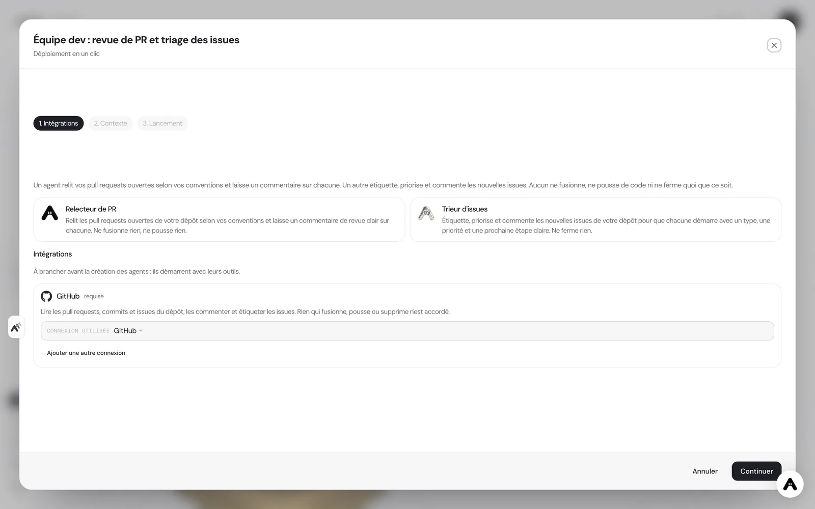 Scenario deployment window in Atako