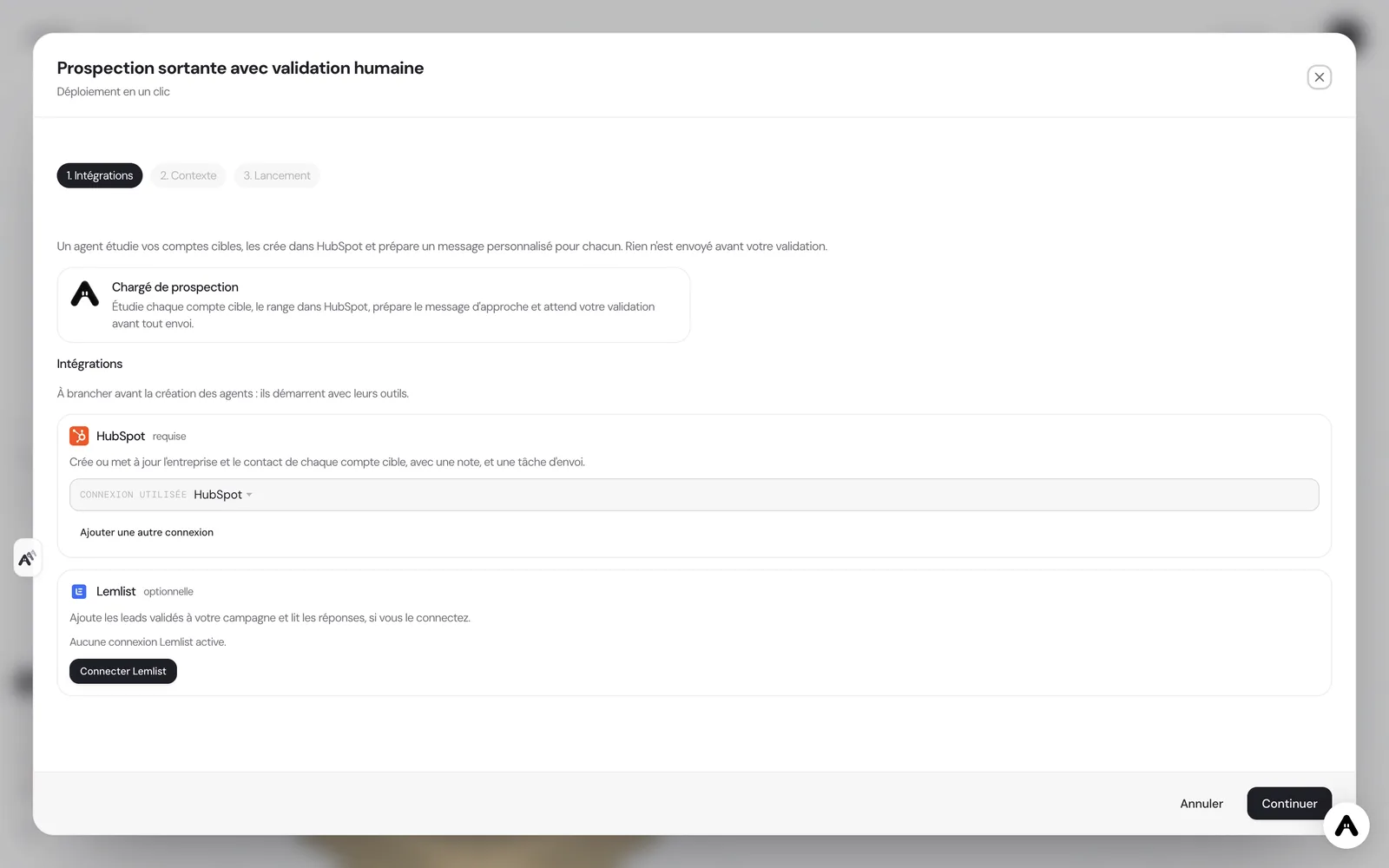 Scenario deployment window in Atako