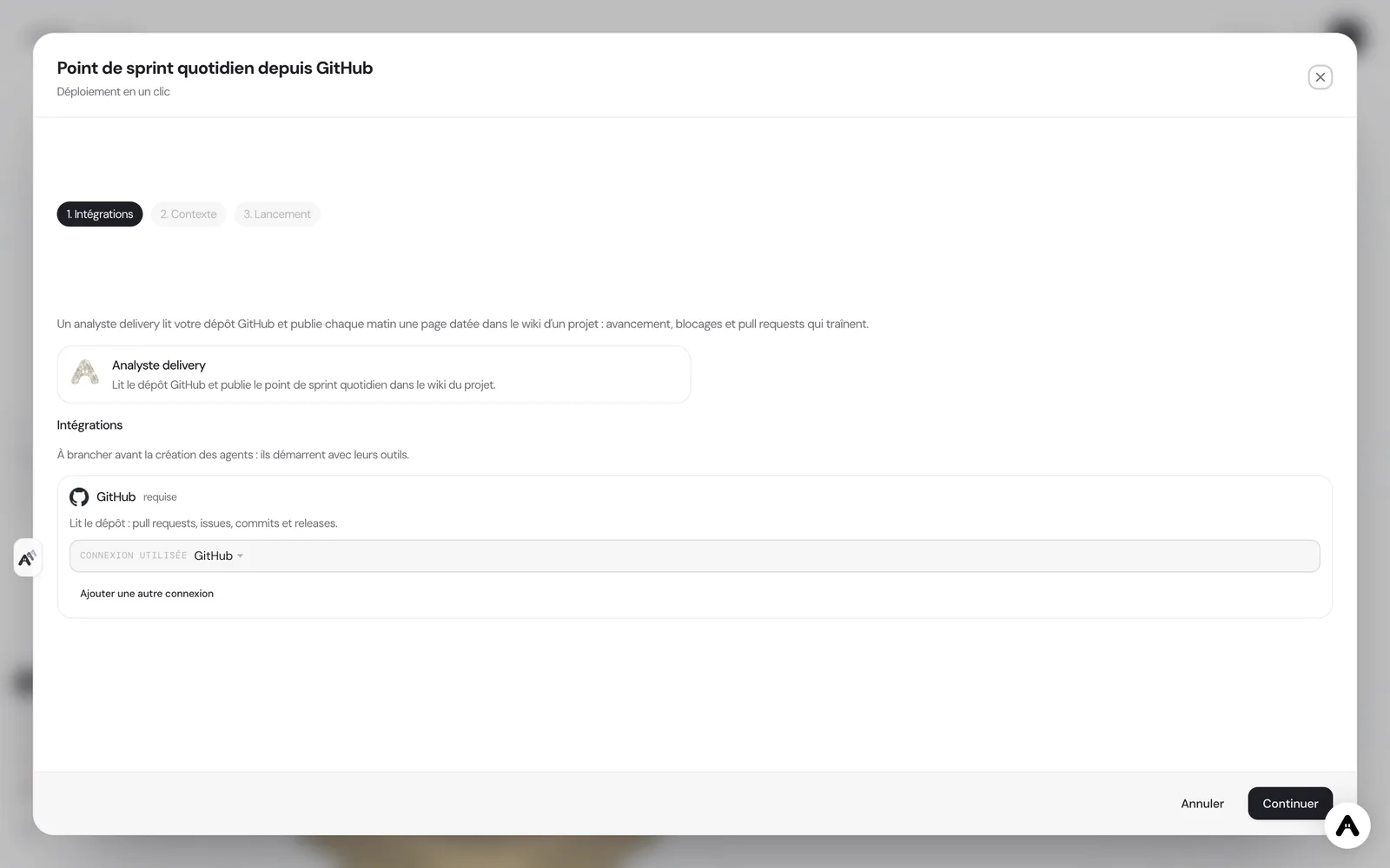 Scenario deployment window in Atako